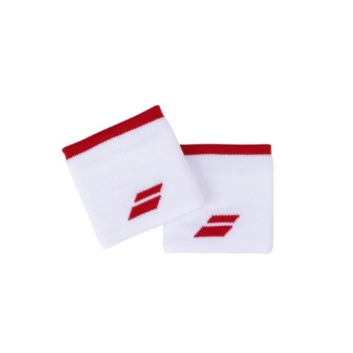 Babolat Logo Wristband White Fiesta Red