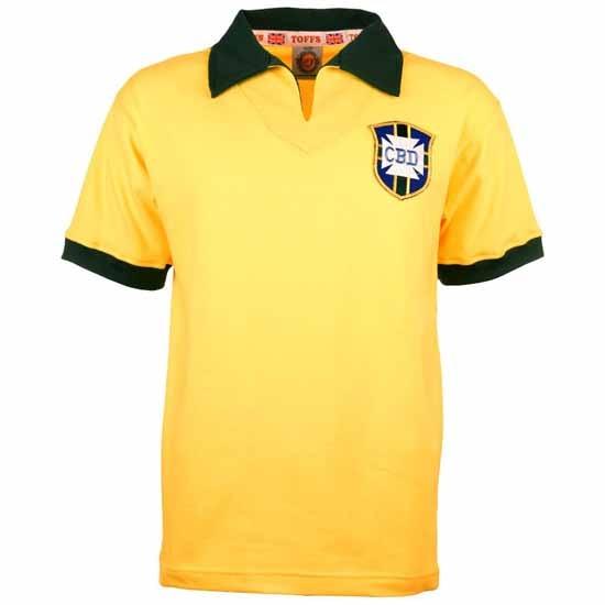 Brazil 1958 World Cup Retro Football Shirt L