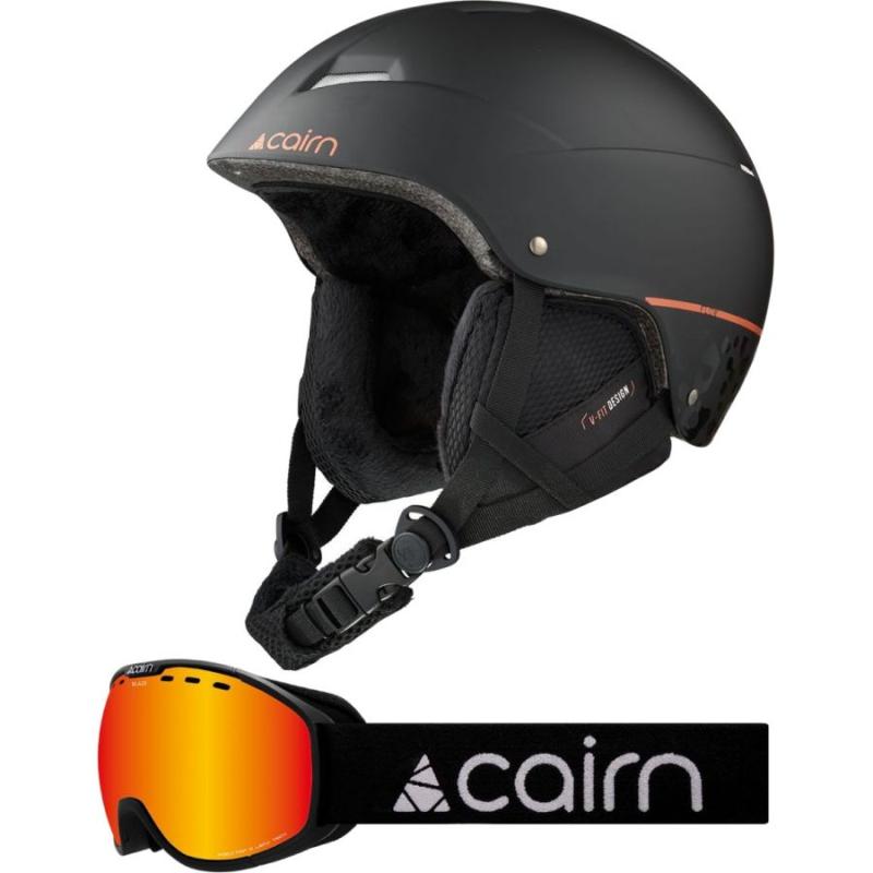 Cairn Flow  Skihjelm   Skibriller  Sæt  Sort