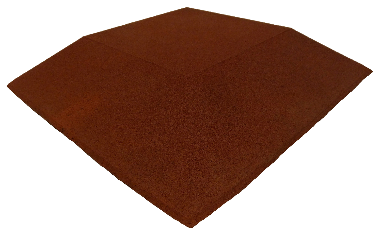 Ergofloor   Ergoplay Impact Gummifliser   Faldunderlag Hjørne 500x500x60 Mm Rød