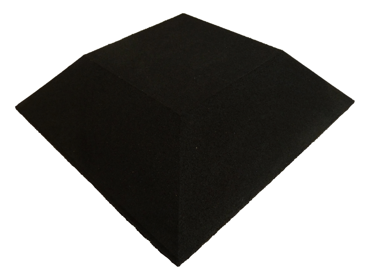 Ergofloor   Ergoplay Impact Gummifliser   Faldunderlag Hjørne 500x500x60 Mm Sort