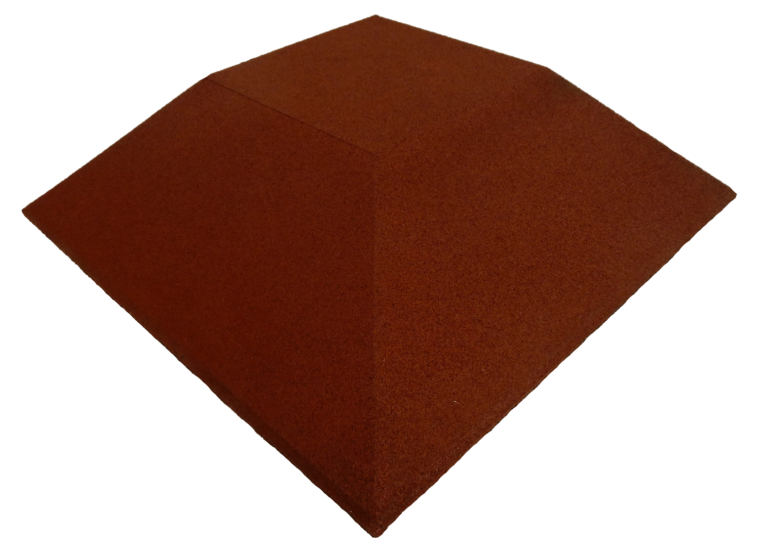 Ergofloor   Ergoplay Impact Gummifliser   Faldunderlag Hjørne 500x500x75 Mm Rød