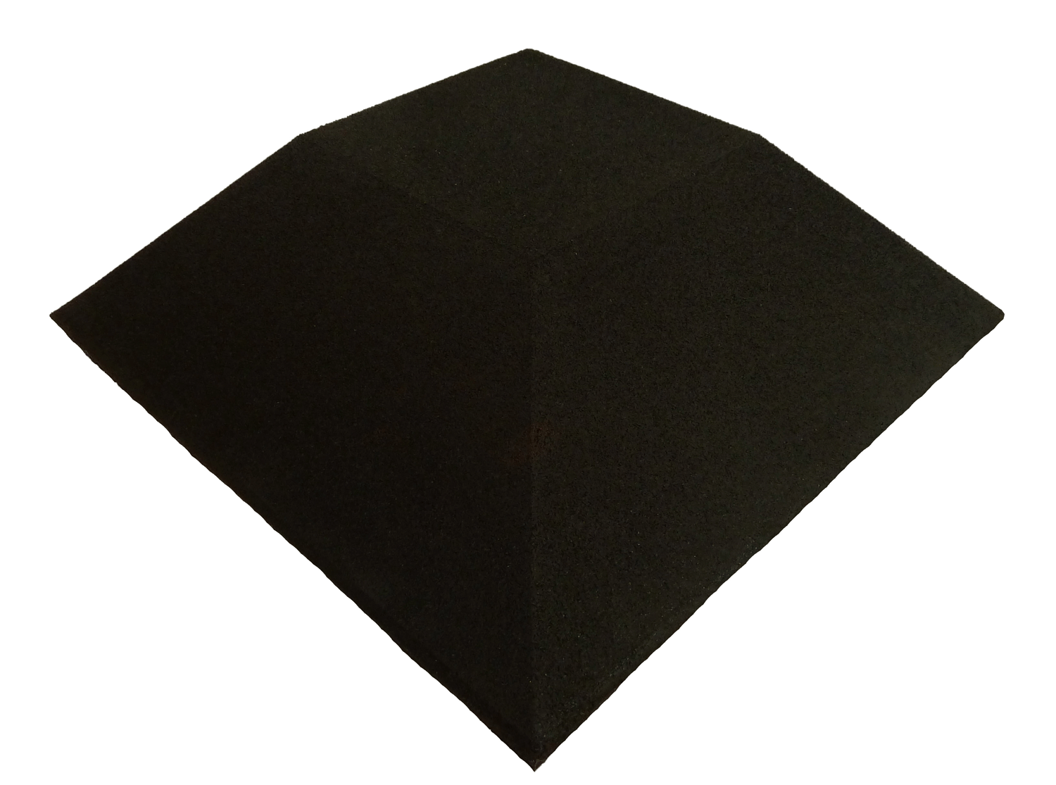 Ergofloor   Ergoplay Impact Gummifliser   Faldunderlag Hjørne 500x500x75 Mm Sort
