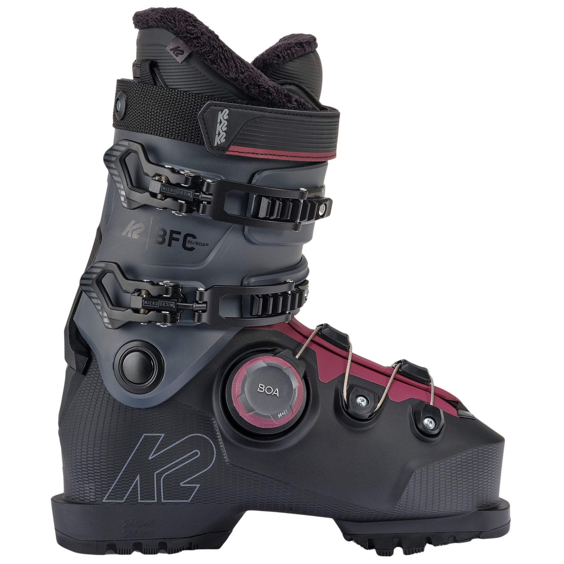 K2 Bfc 95 Boa  Skistøvler  Dame  Grå Sort