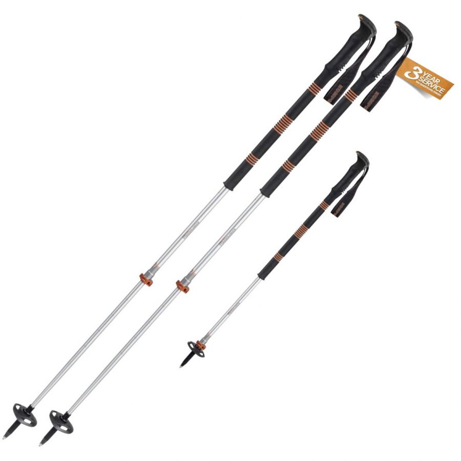 Komperdell Contour Titanal 2 Foam  Skistave  Grå Orange