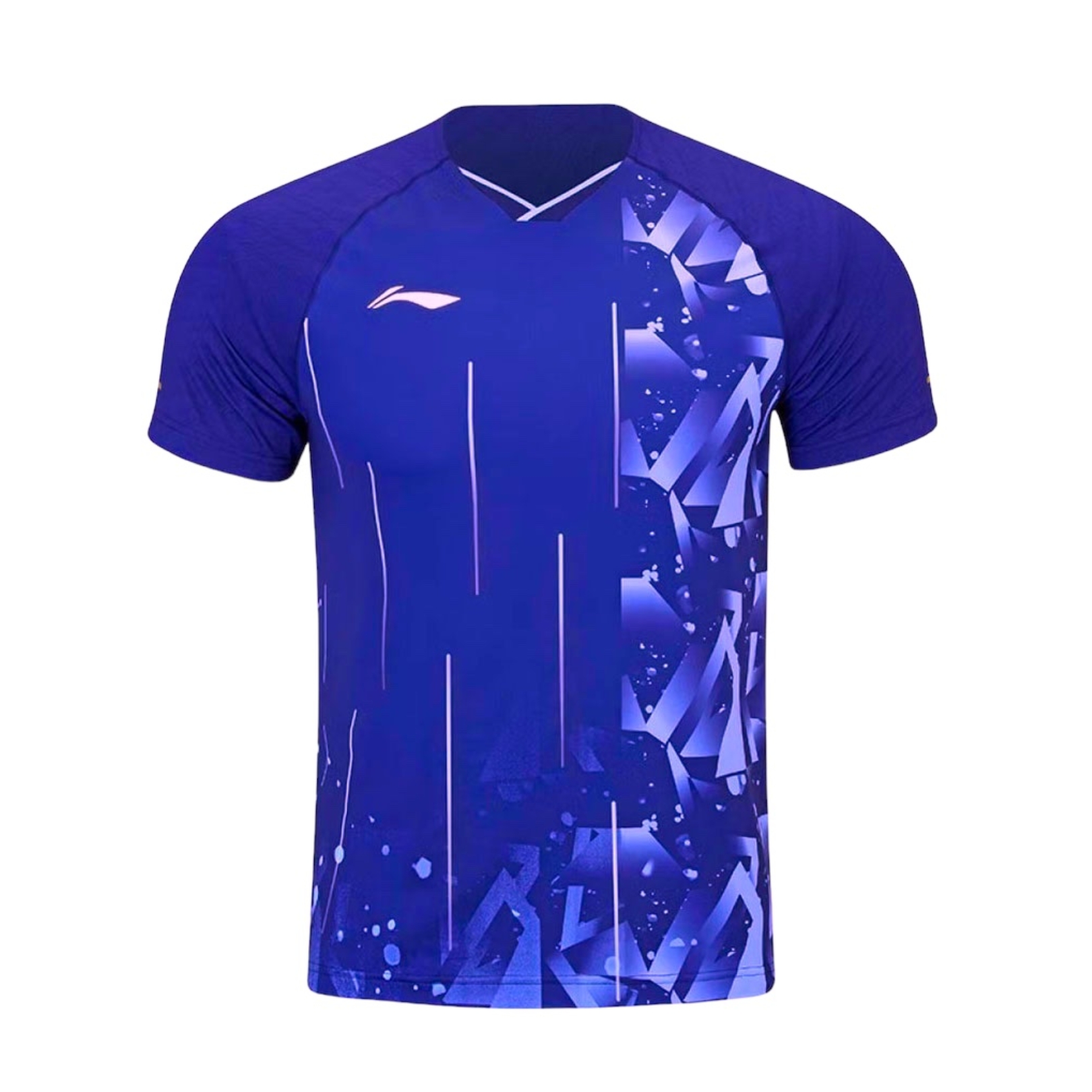 Li Ning Aays239 3 T Shirt Flakes Blue