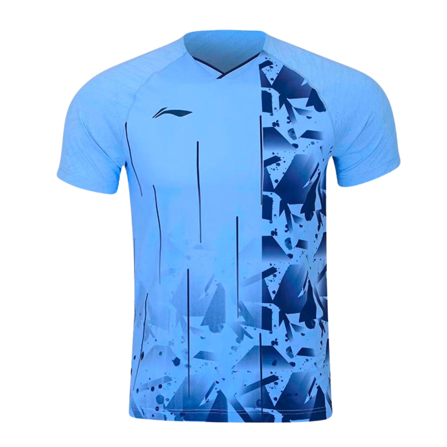 Li Ning Aays239 4 T Shirt Flakes Light Blue