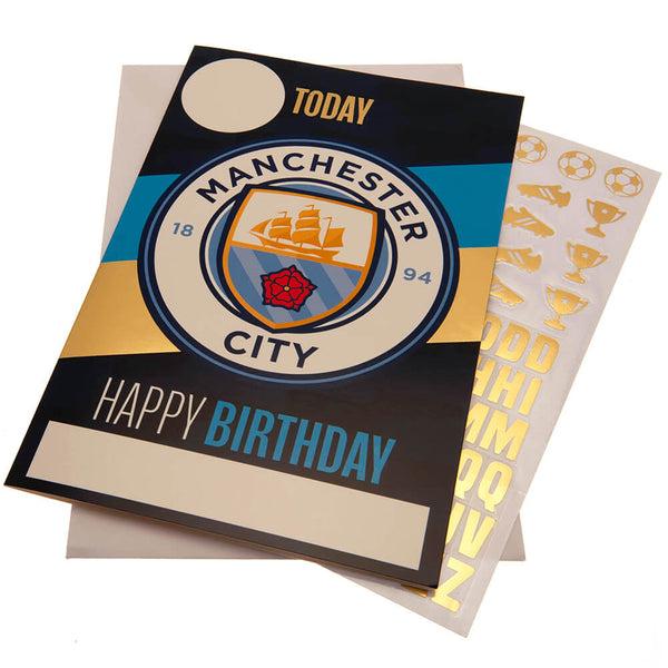 Manchester City Fc Fødselsdagskort M  Klistermærker