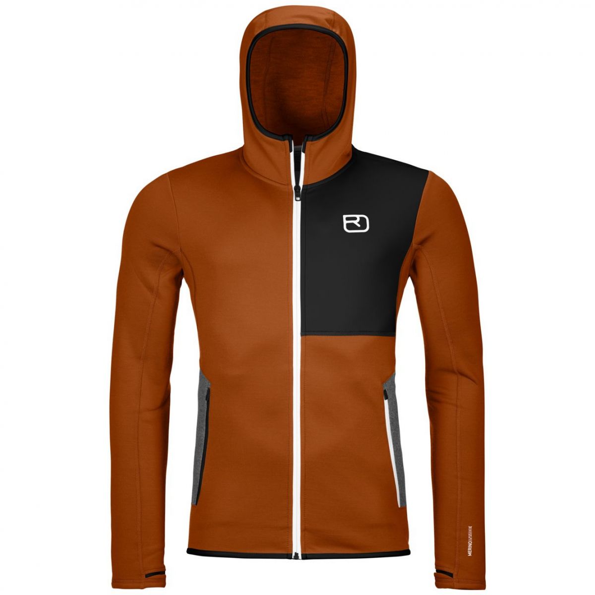 Ortovox Fleece Hoody  Herre  Brun