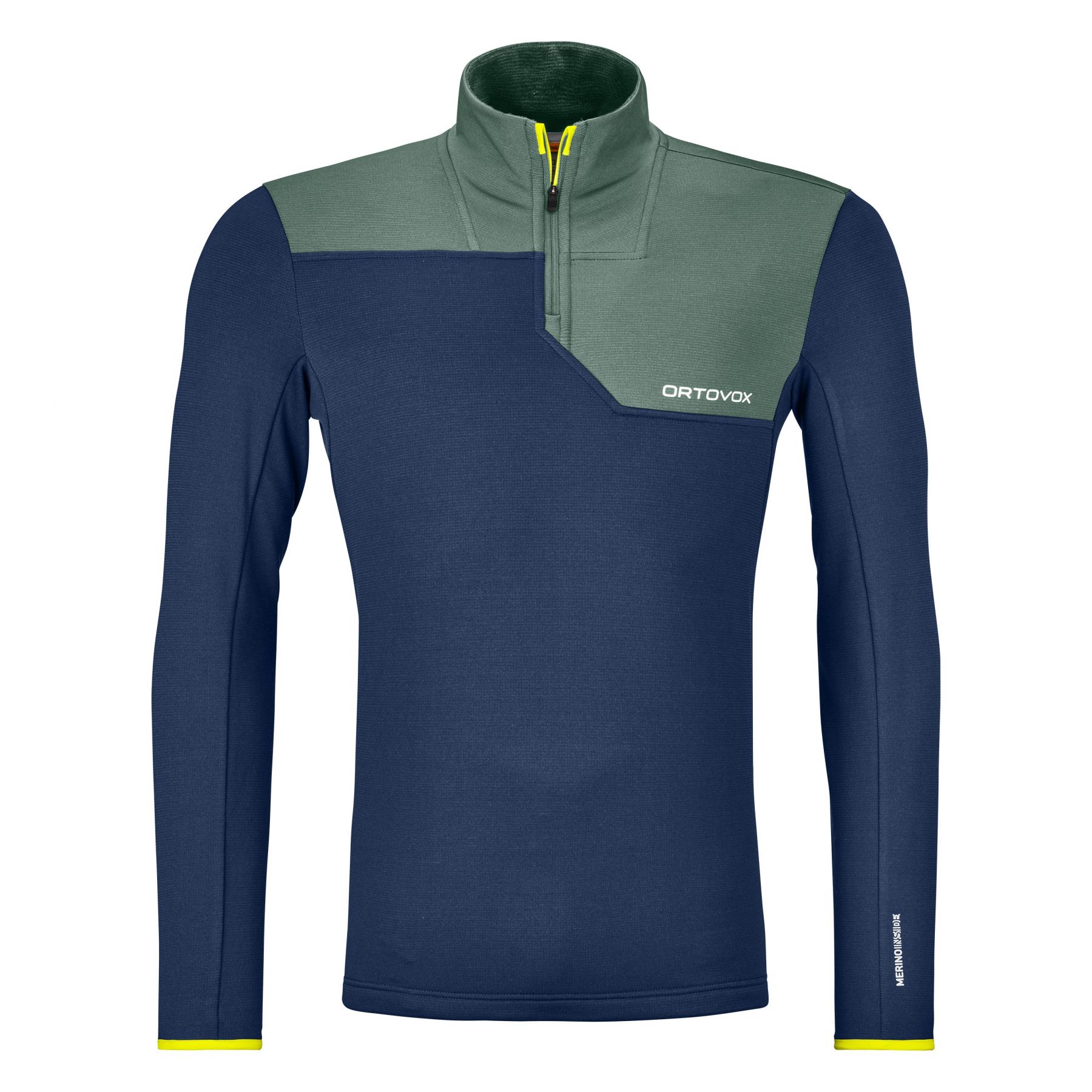 Ortovox Fleece Light Zip Neck  Herre  Mørkeblå