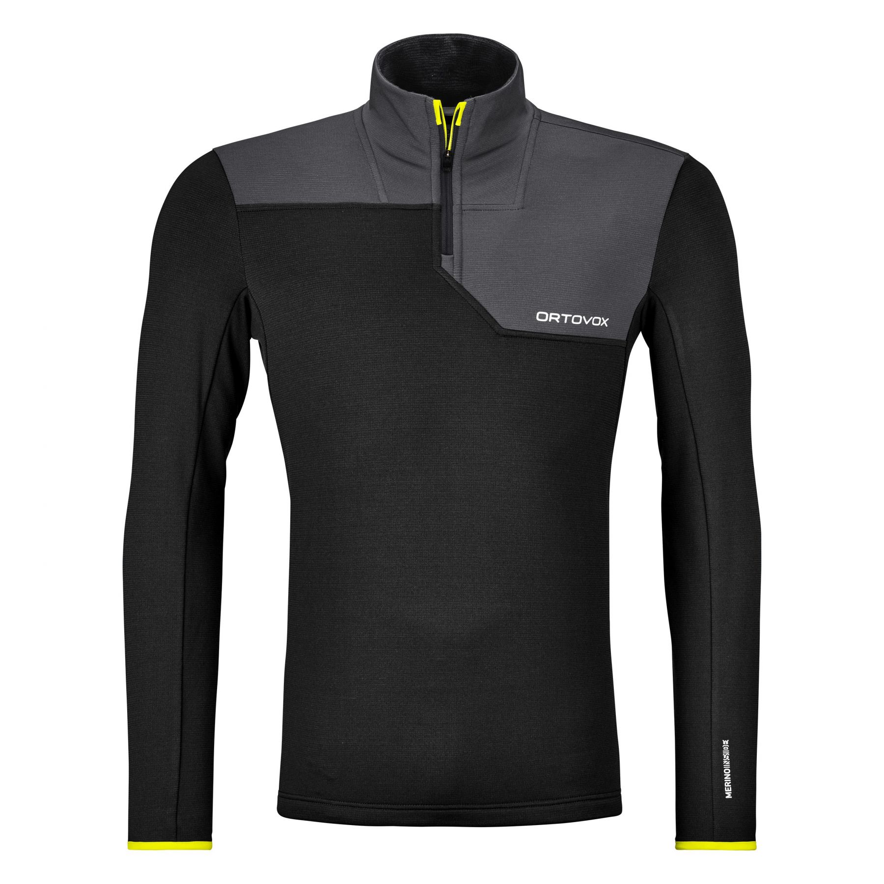 Ortovox Fleece Light Zip Neck  Herre  Sort