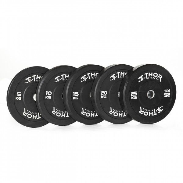 Thor Fitness Sorte Bumper Vægtskiver 10kg   50mm  1 Stk
