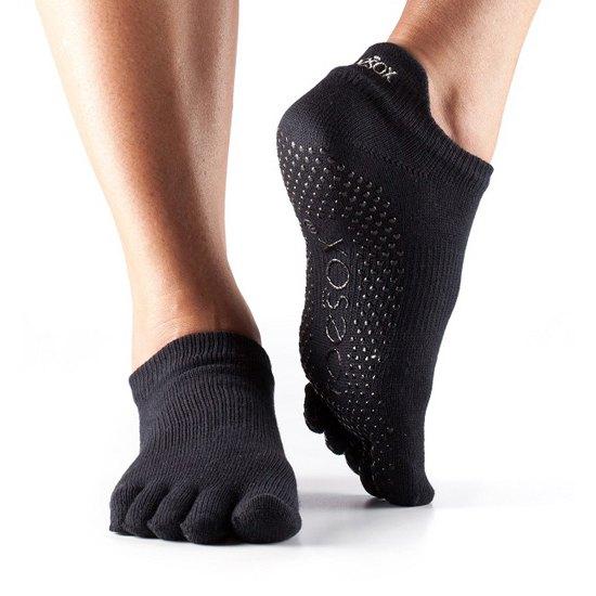 Toesox Fulltoe Lowrise Grip  Sort   Xs