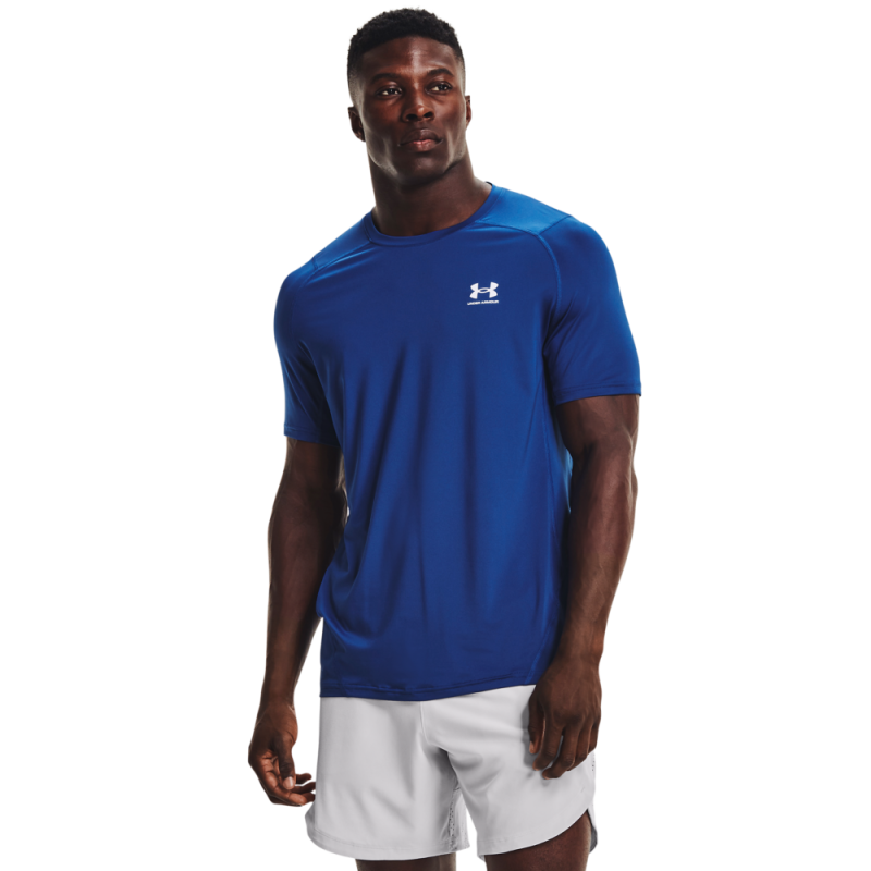 Under Armour Mænd   Heatgear Armour Fitted Shortsleeve   Tech Blue L