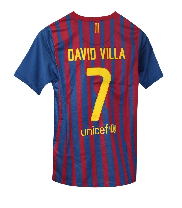 Fc Barcelona Home Jersey 2011 12   Youth   David Villa 7 Ym   140 152 Old