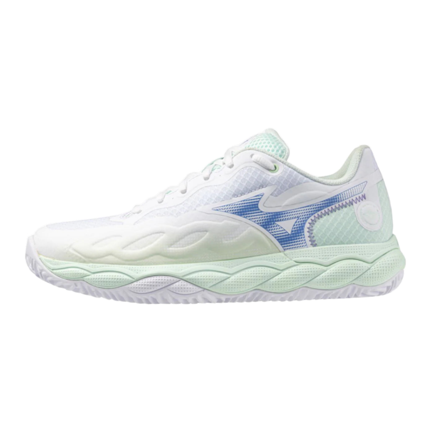 Mizuno Wave Enforce Court Cc Women  White Frontier Blue Bay    36 5