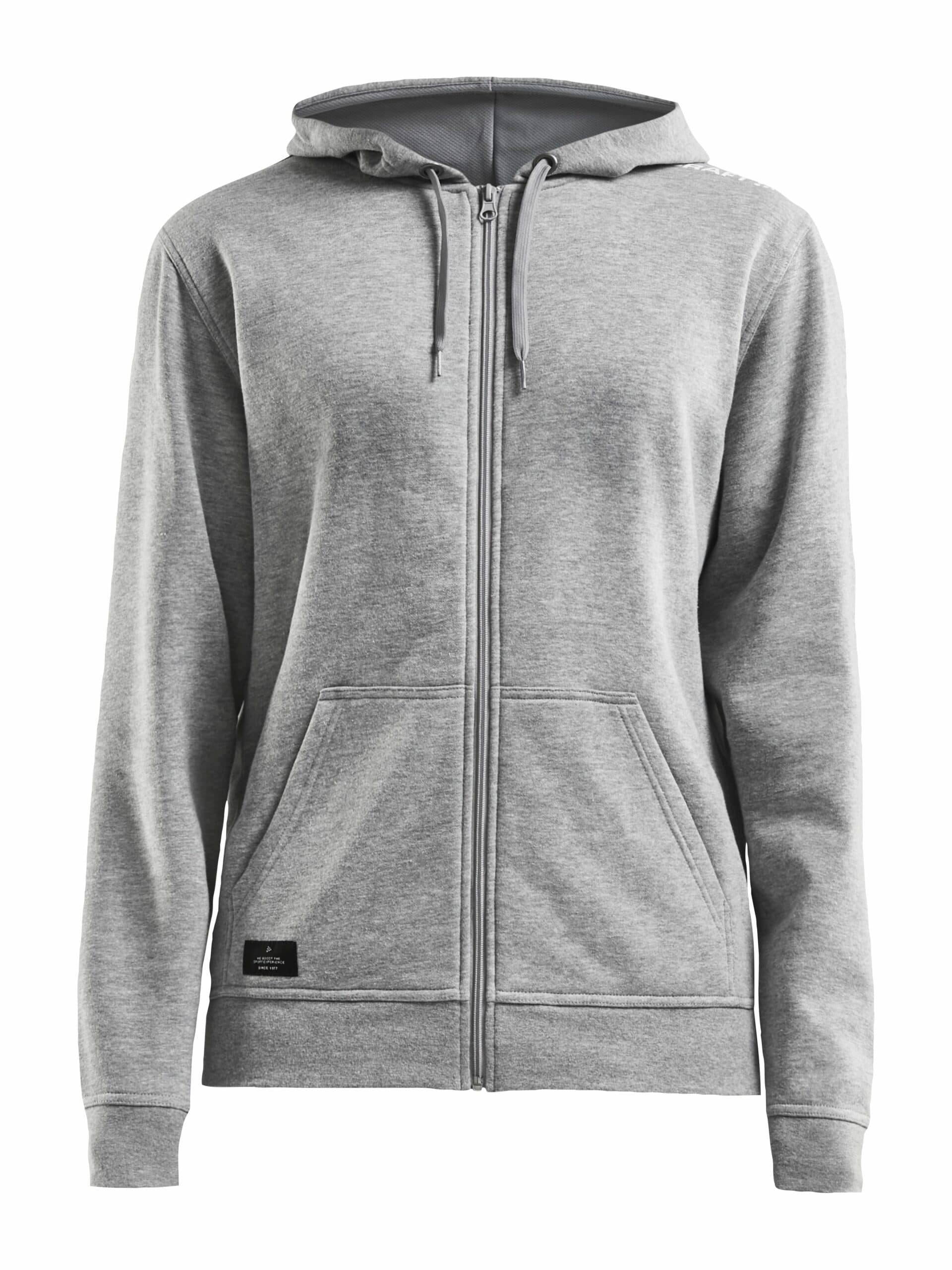 Craft   Community Fz Hoodie Kvinder   Grey Melange L