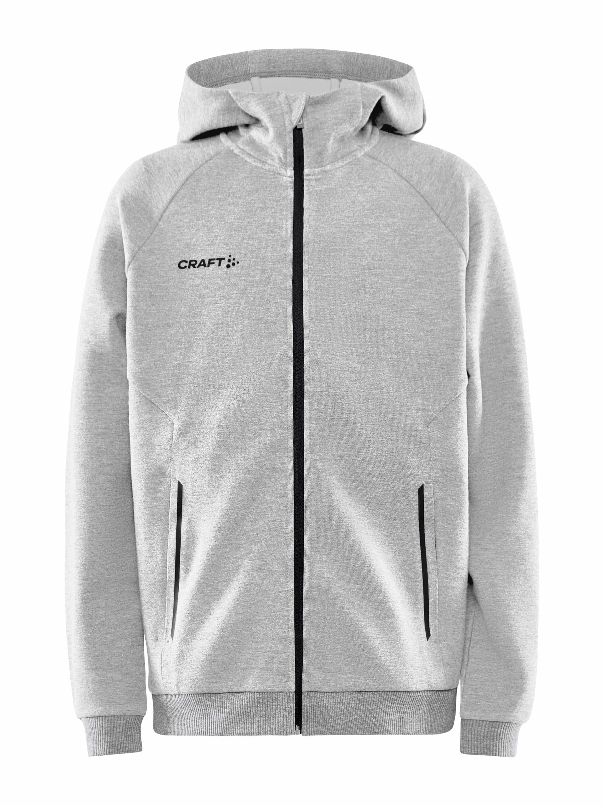 Craft   Core Soul Full Zip Hood Jr   Grey Melange 134 140