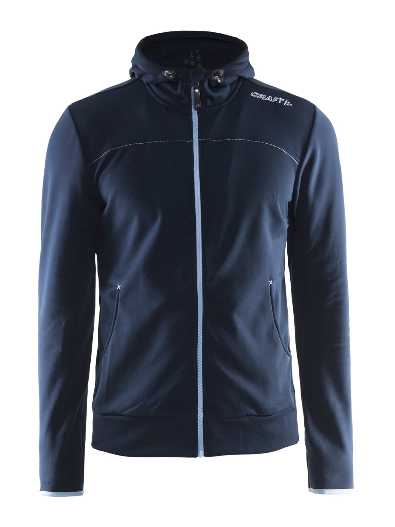 Craft   Leisure Full Zip Hood Maend   Dk Navy Xs
