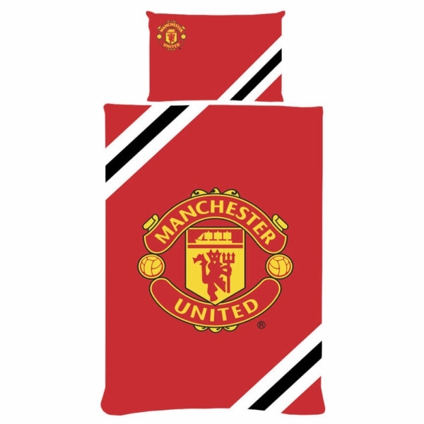 Manchester United Fc Single Duvet Set Core  In Stock One Size