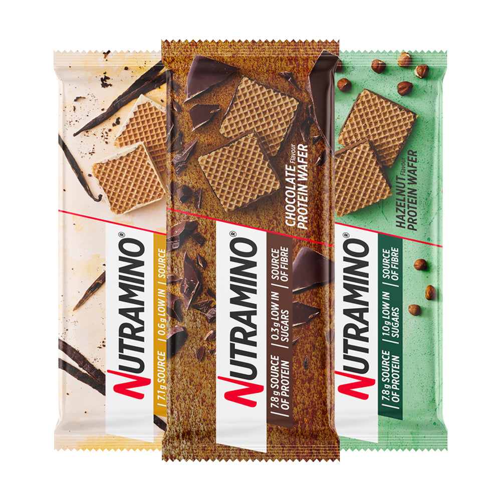 Nutramino Protein Wafer  12x39g      Bland Selv Sprøde Proteinsnacks   Få Kcal   Uden Tilsat Sukker