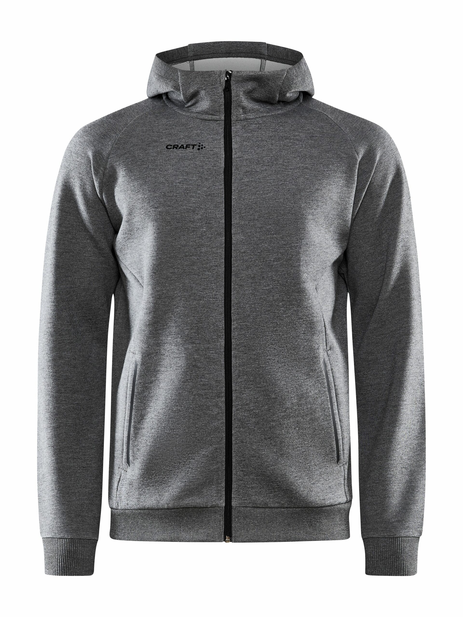 Craft   Core Soul Full Zip Hood Maend   Dk Grey Melange 4xl