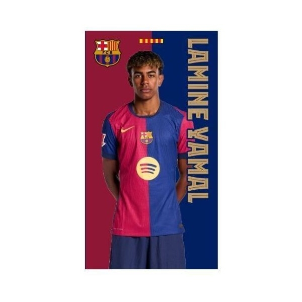 Fc Barcelona Towel   Lamine Yamal 19 One Size