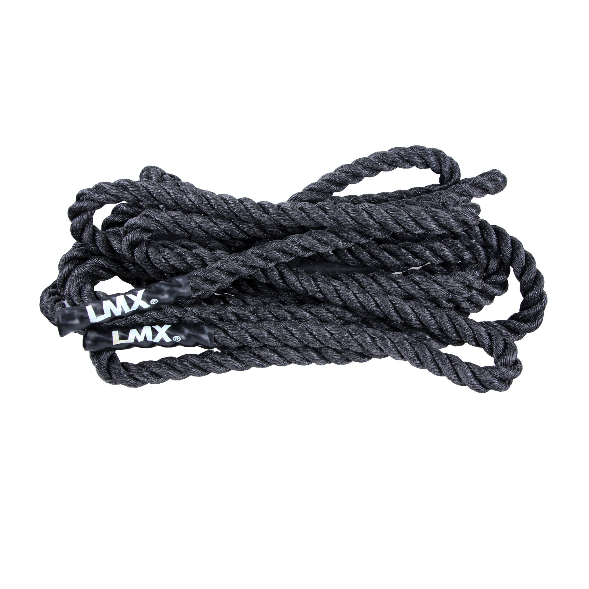 Lmx  Battle Rope  Tovværk På 15 M  Fremstillet Af Pp Plast  Egnet Til Intensiv Brug  Sort  Tilgængelig I 3 Forskellige Tykkelser