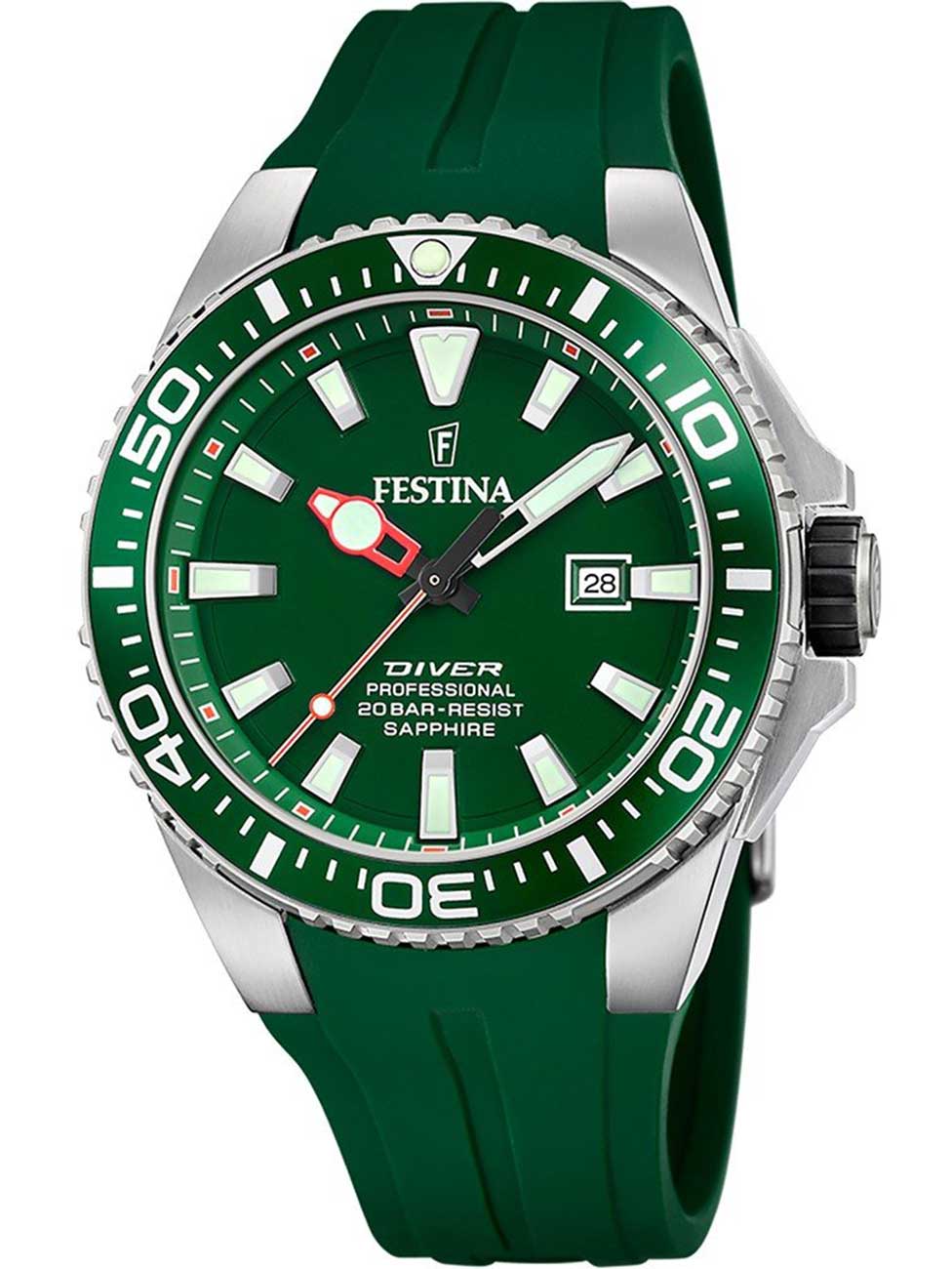 Festina F20664 2 Herreur Professional Diver Day Date