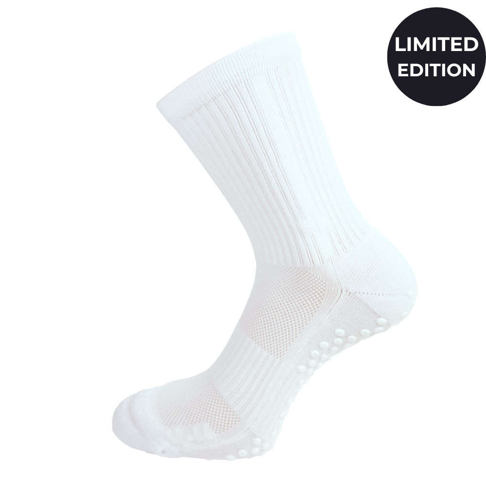 Grip Socks   Gripfit   All White   Str  32 35