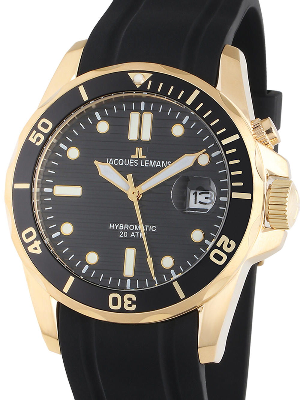 Jacques Lemans 1 2170f Herreur Hybromatic Diver